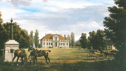 Fasada ogrodowa klasycystycznego pałacu w Górze (autor Andrzej Novàk-Zempliński)