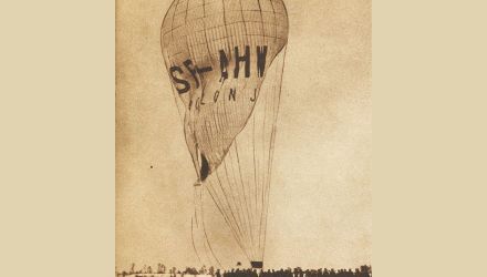 Start balonu „Polonia” na wysokość 9762 m, Legionowo 28 lutego 1933 r. (Z. Burzyński, Kościuszko nad Ameryką, Warszawa 1934)