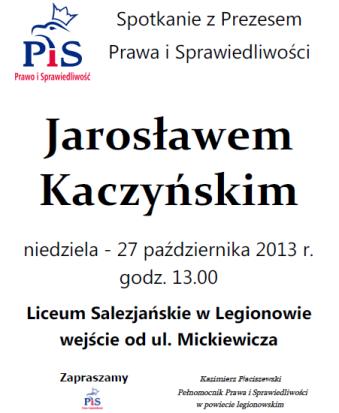 Spotkanie z Jarosławem Kaczyńskim