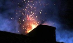Pożar sadzy w kominie fot. KP PSP w Cieszynie