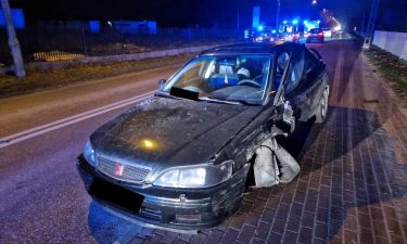 Zderzenie Audi i Hondy na Suwalnej w Łajskach (fot. GP.kg) 2