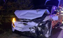Zderzenie Forda i Hondy na DW 631 w Wólce Radzymińskiej (OSP Wólka Radzymińska)