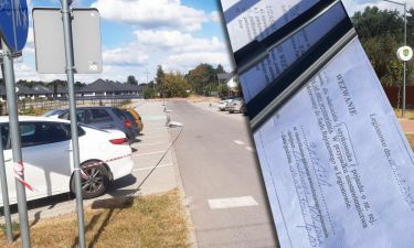 Wezwania wystawiane przez policję kierowcom parkującym na terenie centrum przesiadkowego w Chotomowie